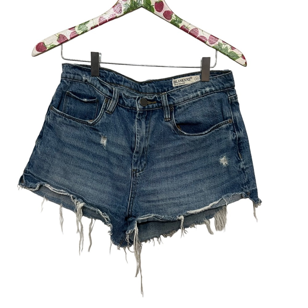BlankNYC Pin Up High Rise Shorts Distressed Size 29